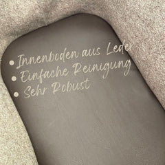 Kaminholztasche aus Filz mit Kuhfell-Herz