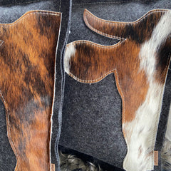 Kuhfell Kissen " Franzl " 35 x 35 cm, Dekokissen